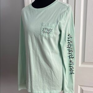 Vineyard Vines Light Green Long Sleeve Tee